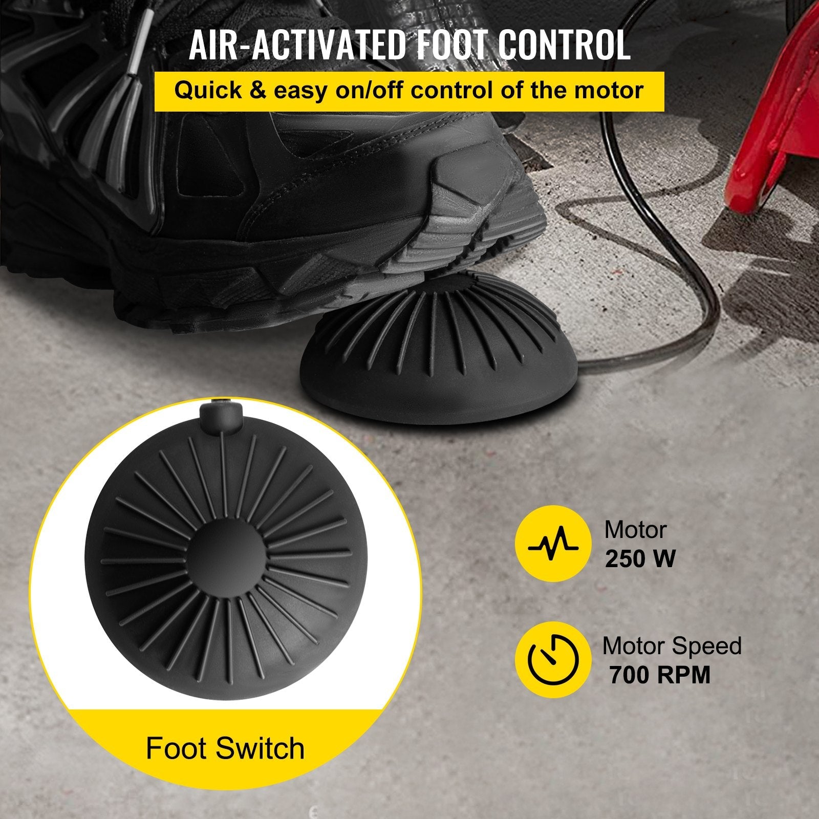 VEVOR 50 Ft x 1/2 Inch Drain Cleaner Machine Best fit 1”(25mm) to 4”(100mm) Pipes Drain Cleaning Machine Portable Drain Auger Cleaner with 4 Cutters Electric Drain Auger Plumbing Tool (50Ft x 1/2In) 