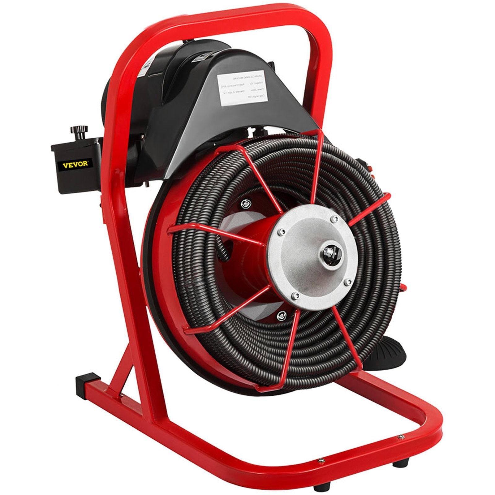 VEVOR 50 Ft x 3/8 Inch Drain Cleaner Machine fit 1 Inch (25mm) to 4 Inch(100mm) Pipes 370W Drain Cleaning Machine Portable Electric Drain Auger with Cutters Glove Drain Auger Cleaner Sewer 