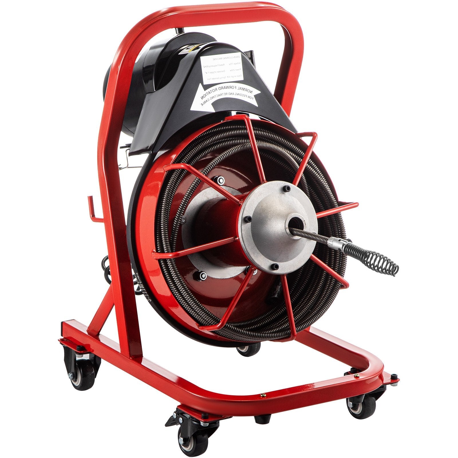 VEVOR Electric Drain Auger, 75\' x 3/8\", 250W Drain Cleaner Machine Fit 2\'\'- 4\'\' Pipes, Hair Catcher for Kitchen Sink, Bathroom Tub, Toilet Clogged, Drains Dredge, Foliose Sewers 