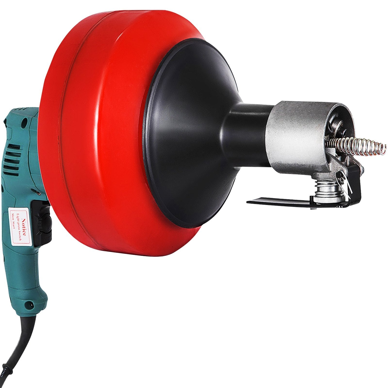 VEVOR 26 Ft Portable Electric Drain Auger Best fit 0.8Inch (20mm)-2.6Inch (65mm) Pipes Electric Drain Snake Lightweight Drain Cleaner Machine Drain Cleaning, Red 