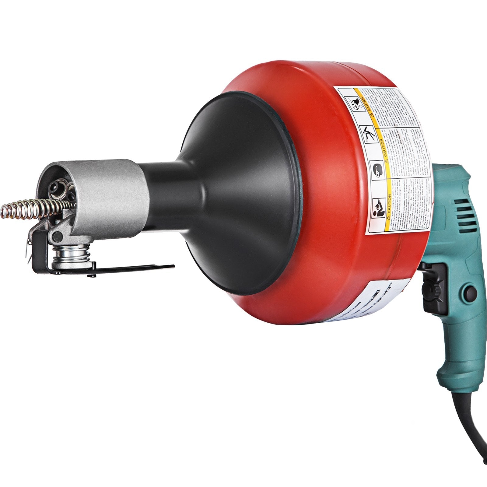 VEVOR 26 Ft Portable Electric Drain Auger Best fit 0.8Inch (20mm)-2.6Inch (65mm) Pipes Electric Drain Snake Lightweight Drain Cleaner Machine Drain Cleaning, Red 