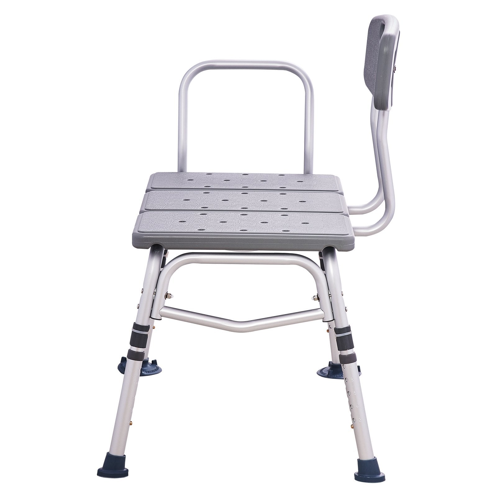 VEVOR Tub Transfer Bench for Bathtub, Adjustable Shower Seats for Adults, Lightweight Shower Bench for Elderly and Disabled, Non-Slip Bath Seats with Armrest and Reversible Backrest, 400lbs Capacity 