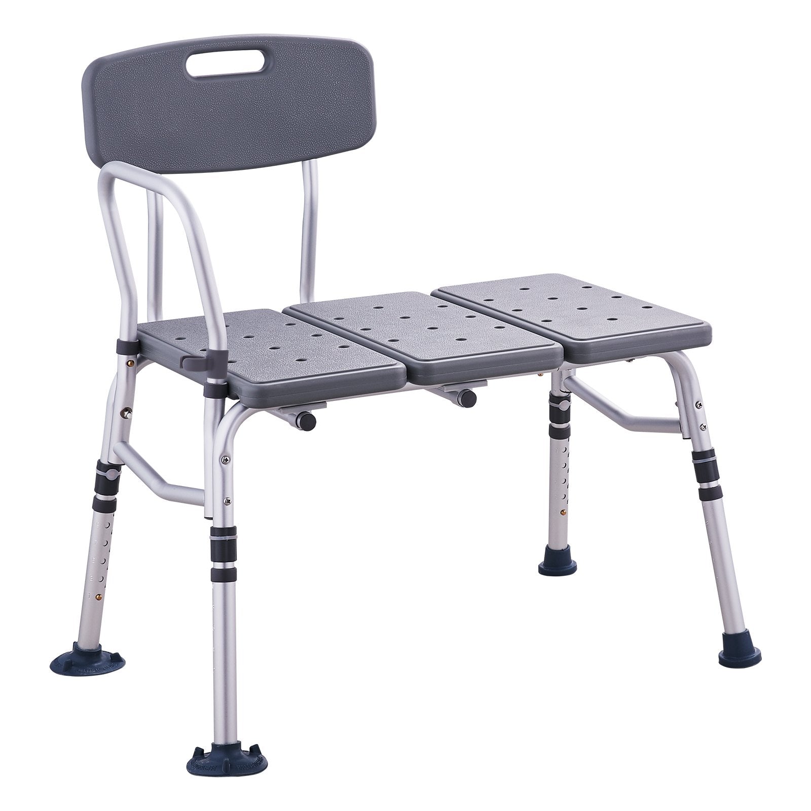 VEVOR Tub Transfer Bench for Bathtub, Adjustable Shower Seats for Adults, Lightweight Shower Bench for Elderly and Disabled, Non-Slip Bath Seats with Armrest and Reversible Backrest, 400lbs Capacity 