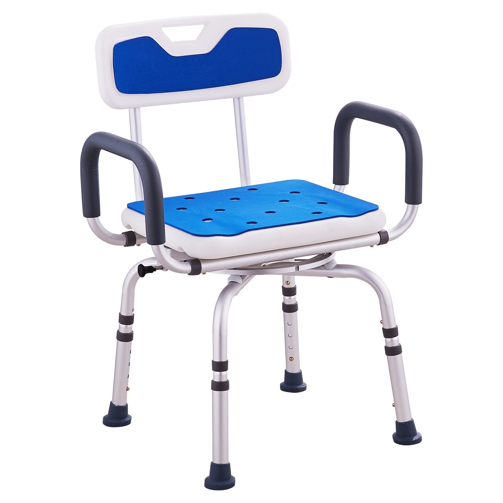 VEVOR Shower Chair 360° Swivel Tub Shower Seat with Armrests & Backrest 400lbs 