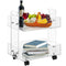 VEVOR Acrylic Cart, 2 Tier, 0.3 in Thickened Board, Holds Up to 66 lbs, Acrylic Side Table with Lockable Swivel Wheels, for Office School Home, 13.4