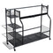 VEVOR Golf Storage Garage Organizer, 3 Golf Bag Stand Holder and Other Sports Equipment Storage Rack, Rolling Ball Cart on Wheels, Outdoor Sport Gear and Toy Storage with Baskets & Hooks, Steel, Black