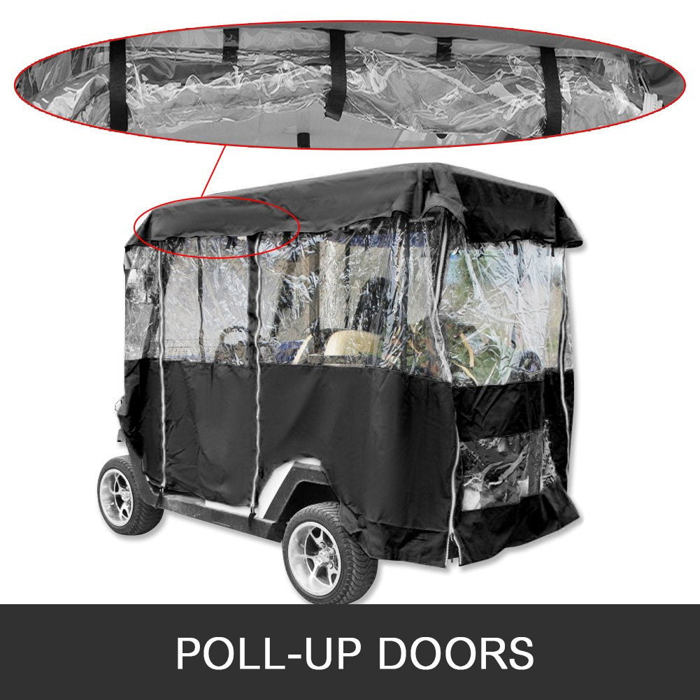 VEVOR Golf Cart Enclosure, 4-Person Golf Cart Cover, 4-Sided Fairway Deluxe, 300D Waterproof Driving Enclosure with Transparent Windows, Fit for EZGO, Club Car, Yamaha Cart 