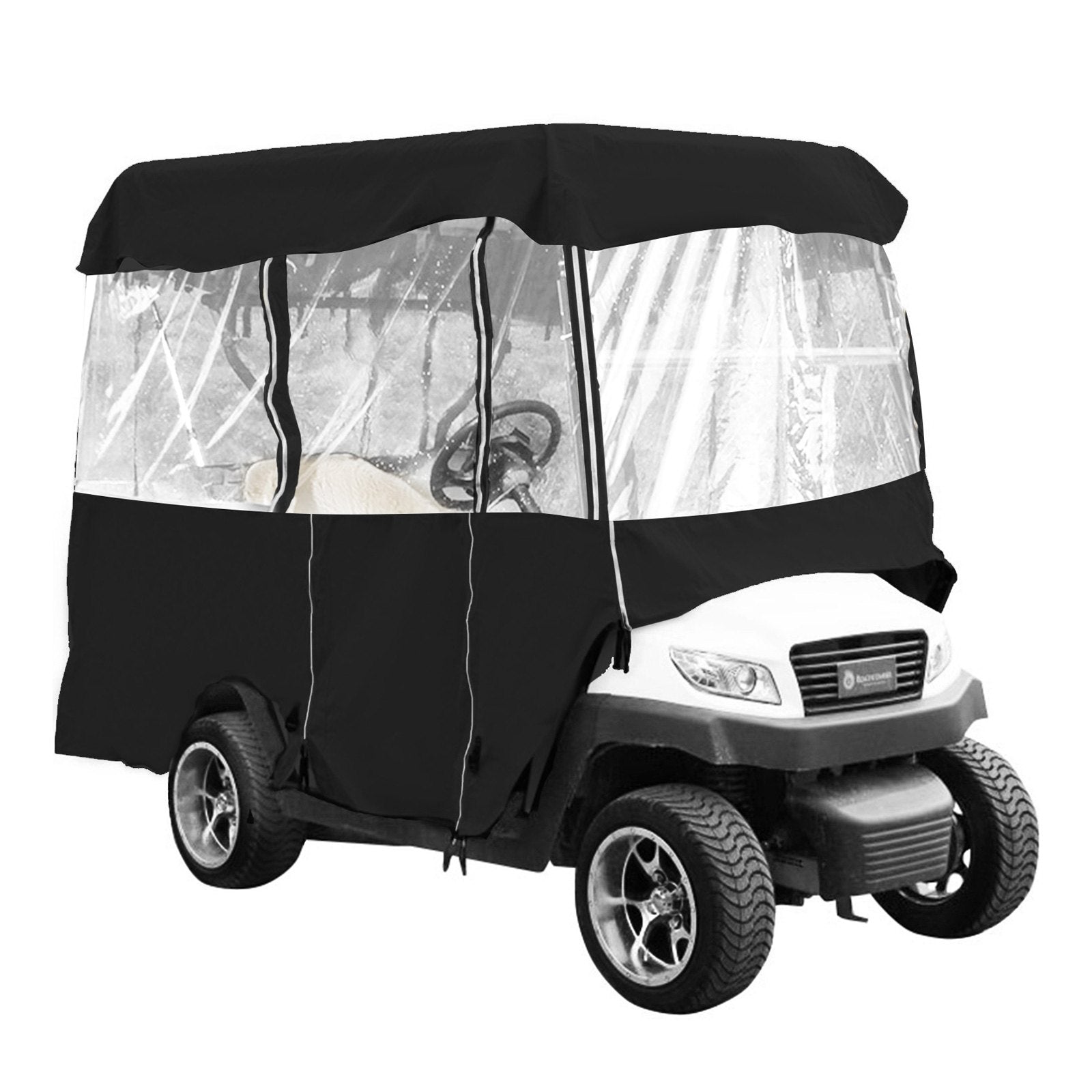 VEVOR Golf Cart Enclosure, 4-Person Golf Cart Cover, 4-Sided Fairway Deluxe, 300D Waterproof Driving Enclosure with Transparent Windows, Fit for EZGO, Club Car, Yamaha Cart 