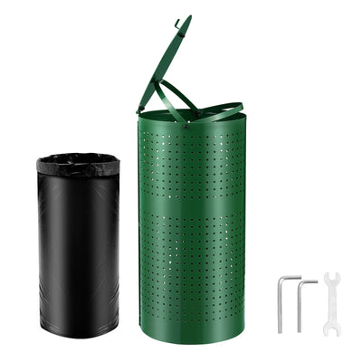 VEVOR Dog Poop Trash Can 11.5 Gallons Weather-Resistant Dog Waste Bin with Lid 
