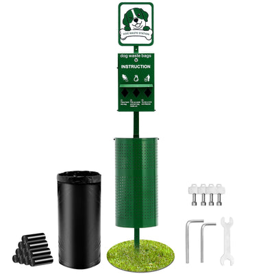 VEVOR Dog Waste Station 11.5 Gallons Outdoor Dog Poop Station with 600 Bags 