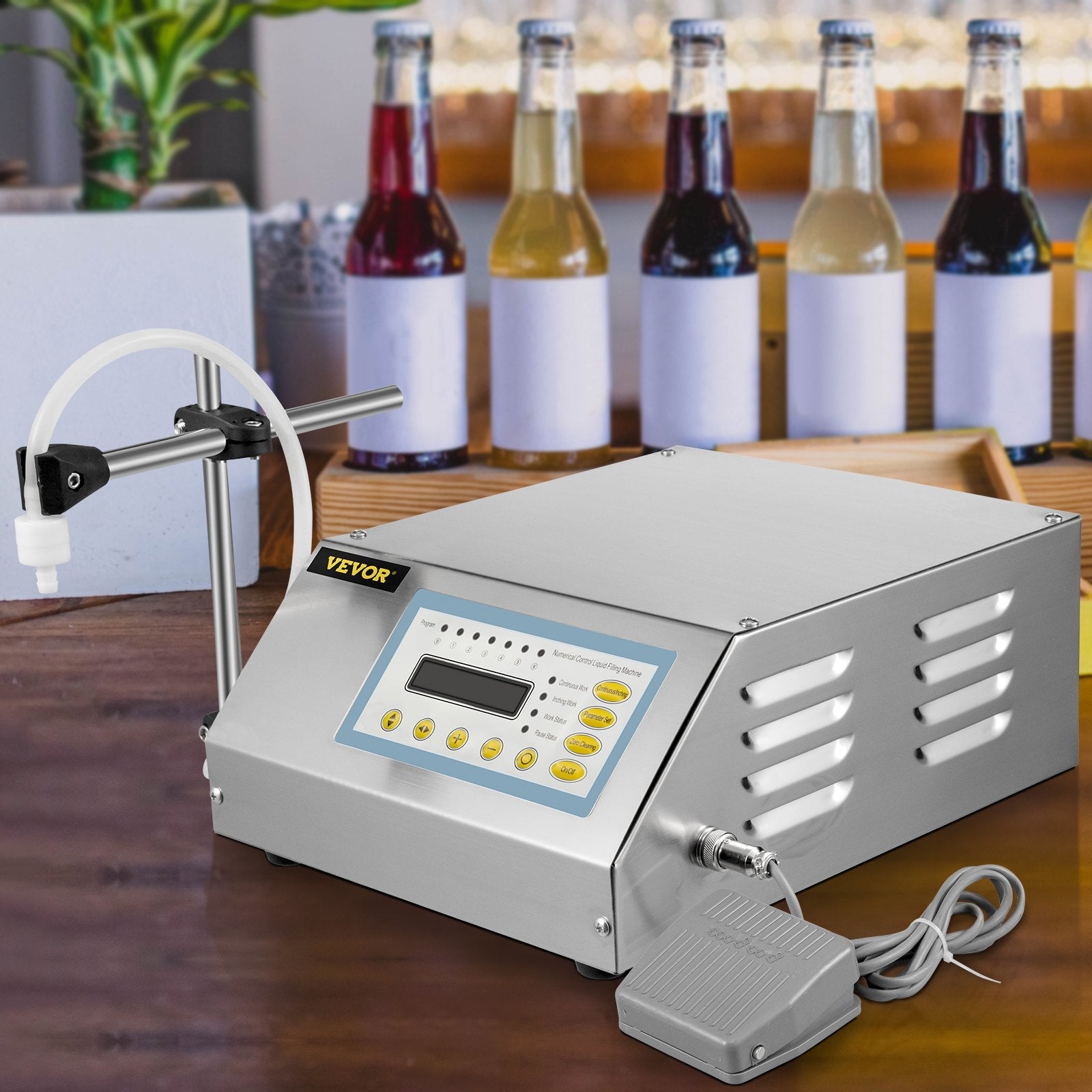 VEVOR Liquid Filling Machine Digital Control Pump Filling Machine GFK160 Bottle Filling Machine 2-3500ml Digital Filling 