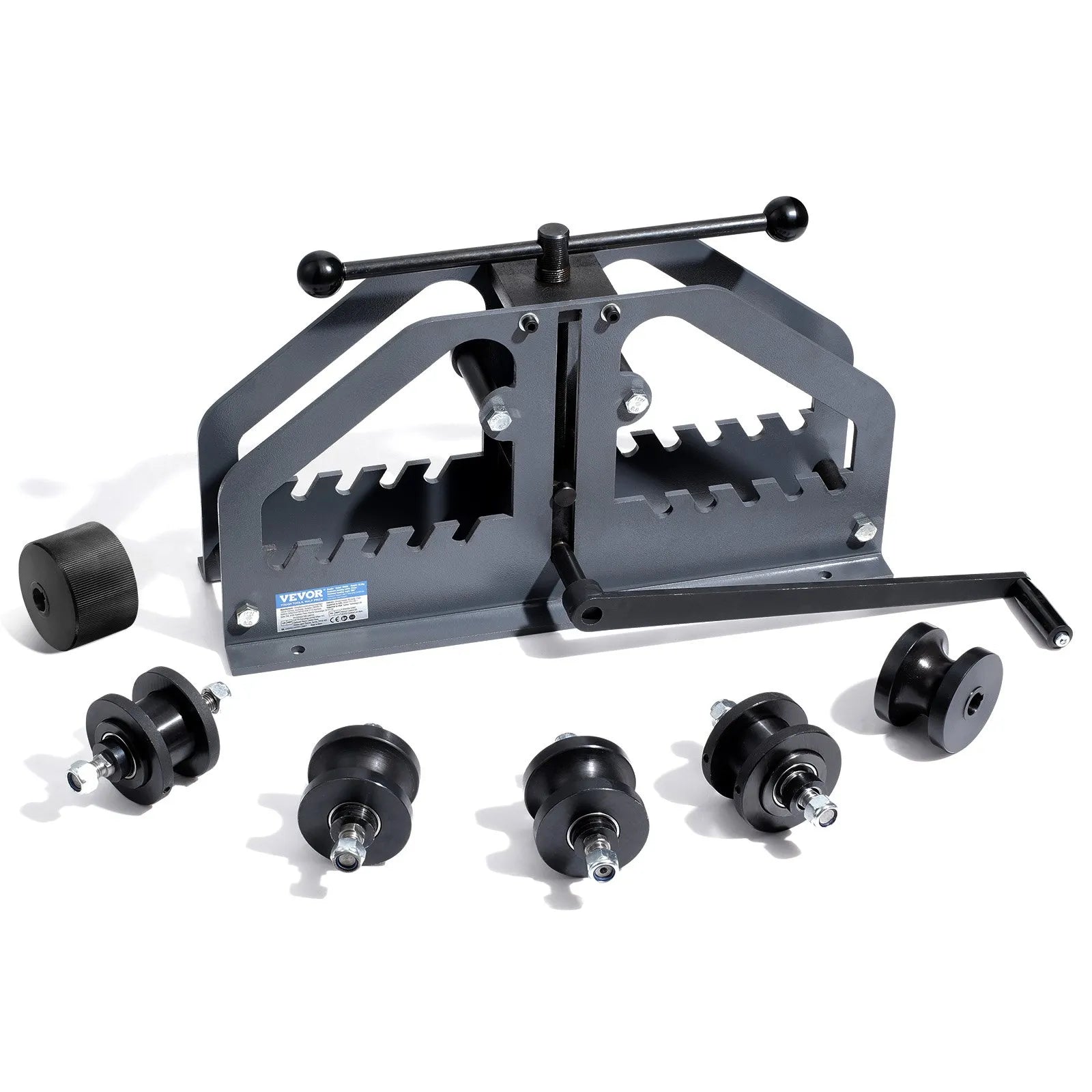 VEVOR Tube Roller Bender Max 1-1/2" Manual Tube Pipe Roller Bender with 6 Dies