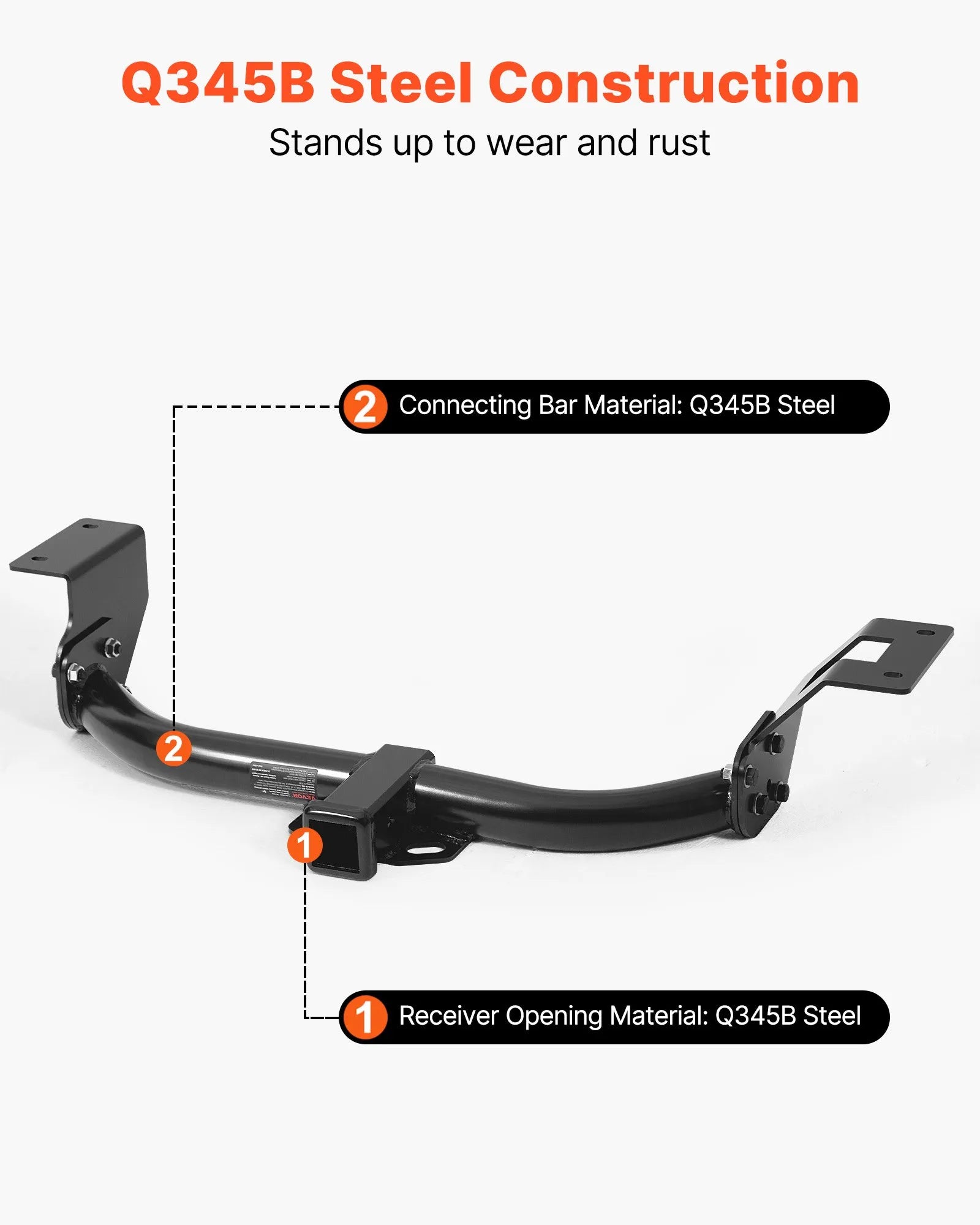 VEVOR Class 3 Trailer Hitch Tow Hitch with 2" Receiver for 2012-2016 Honda CR-V