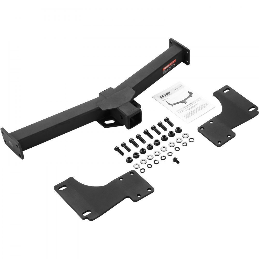 VEVOR Class 3 Trailer Hitch, 2-Inch Receiver, Q455B Steel Tube Frame, Compatible with 2011-2022 Jeep Grand Cherokee, Multi-Fit Hitch to Receive Ball Mount, Cargo Carrier, Bike Rack, Tow Hook, Black 