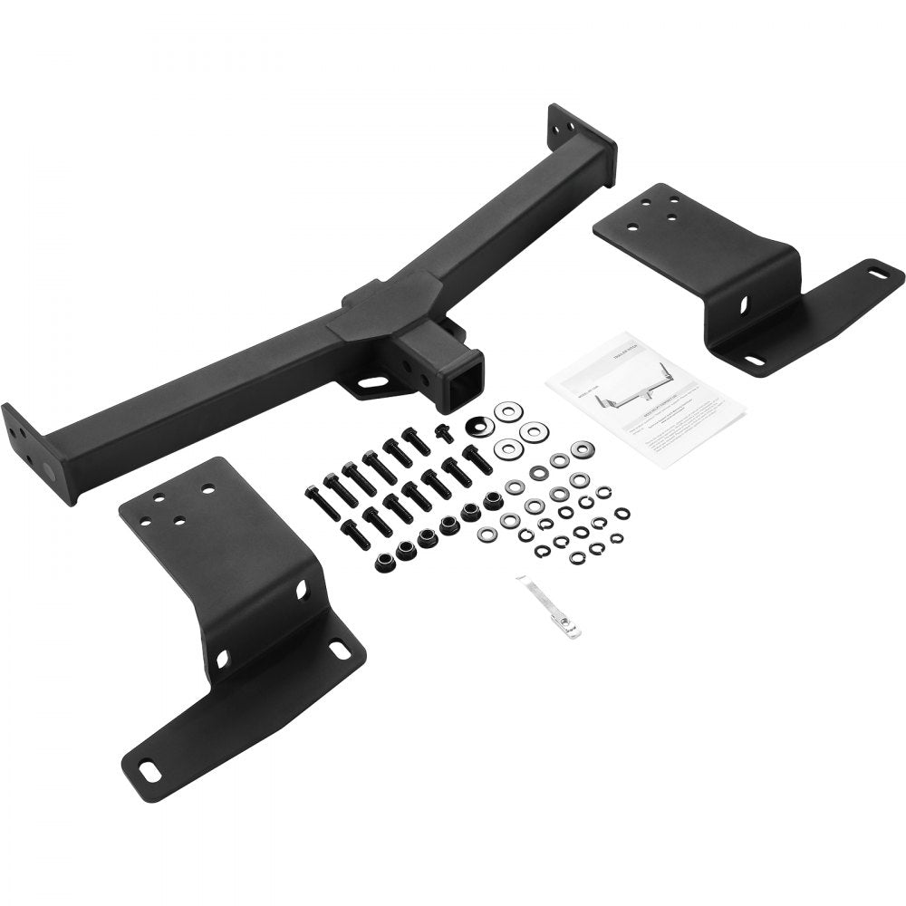 VEVOR Class 3 Trailer Hitch, 2-Inch Receiver, Q455B Steel Tube Frame, Compatible with 2019-2023 Toyota RAV4, 6000 lbs, Multi-Fit Hitch to Receive Ball Mount, Cargo Carrier, Bike Rack, Tow Hook, Black 