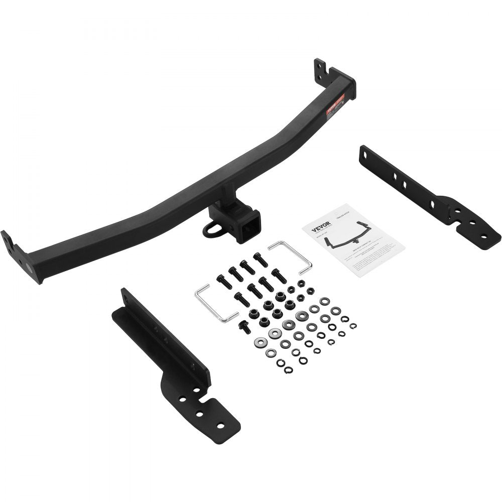 VEVOR Class 3 Trailer Hitch, 2-Inch Receiver, Q455B Steel Tube Frame, Compatible with 2020-2023 Toyota Highlander, Multi-Fit Hitch to Receive Ball Mount, Cargo Carrier, Bike Rack, and Tow Hook, Black 