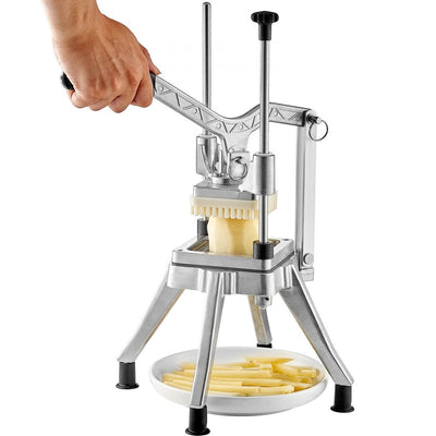 VEVOR Commercial Chopper with 4 Replacement Blades Commercial Vegetable Chopper Stainless Steel French Fry Cutter Potato Dicer & Slicer Commercial Vegetable Fruit Chopper for Restaurants & Home Kitche 
