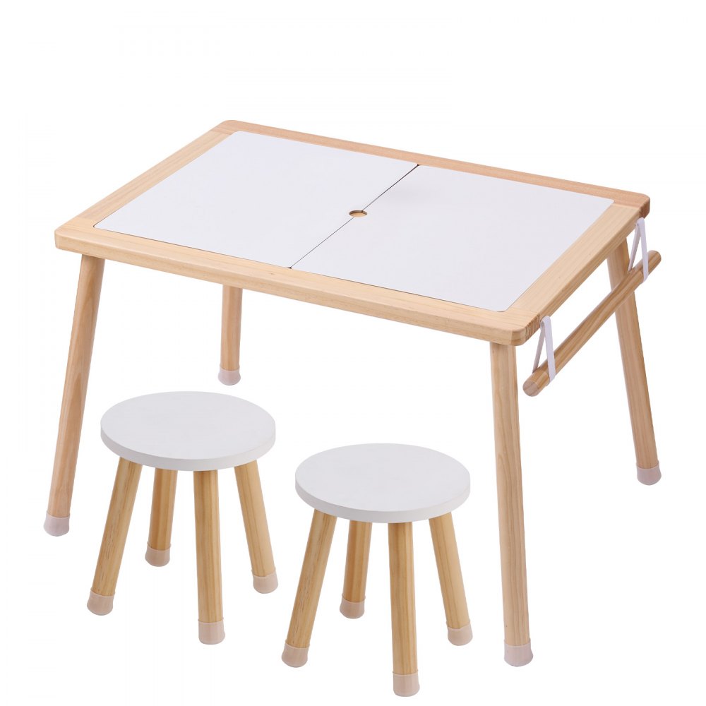 VEVOR Kids Sensory Table & Chair Set Sand Water Play Table with 2 Storage Bins 
