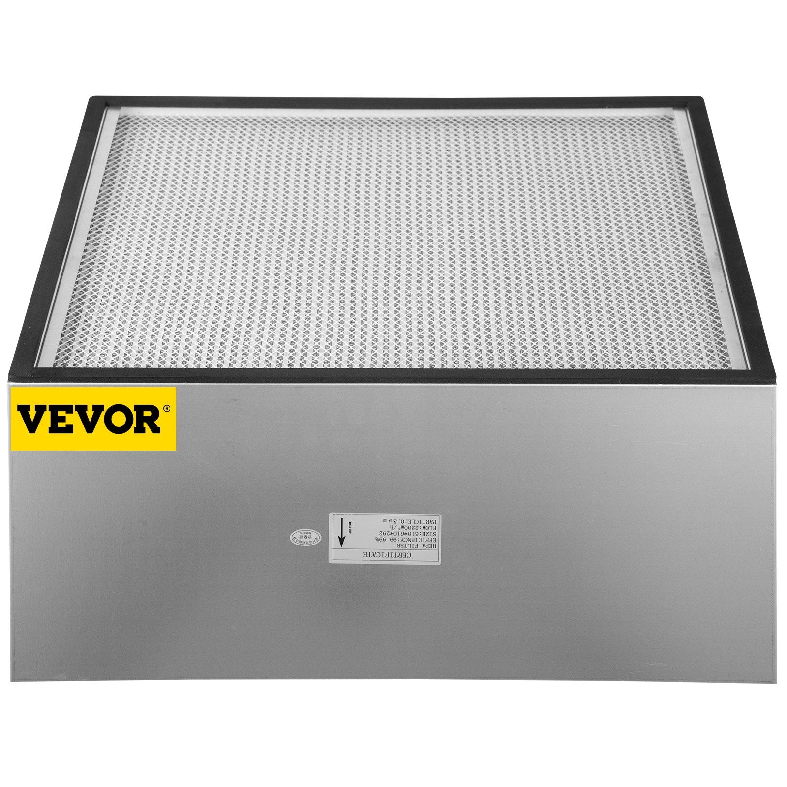 VEVOR Filter Replacement, 24''x24''x11.5'' AC Filter, True HEPA Pleated Air Filter, Air Filter Replacement with Durable Galvanized Frame, 99.97% Standard Filter Compatible for HEPA Filter Novair 2000 