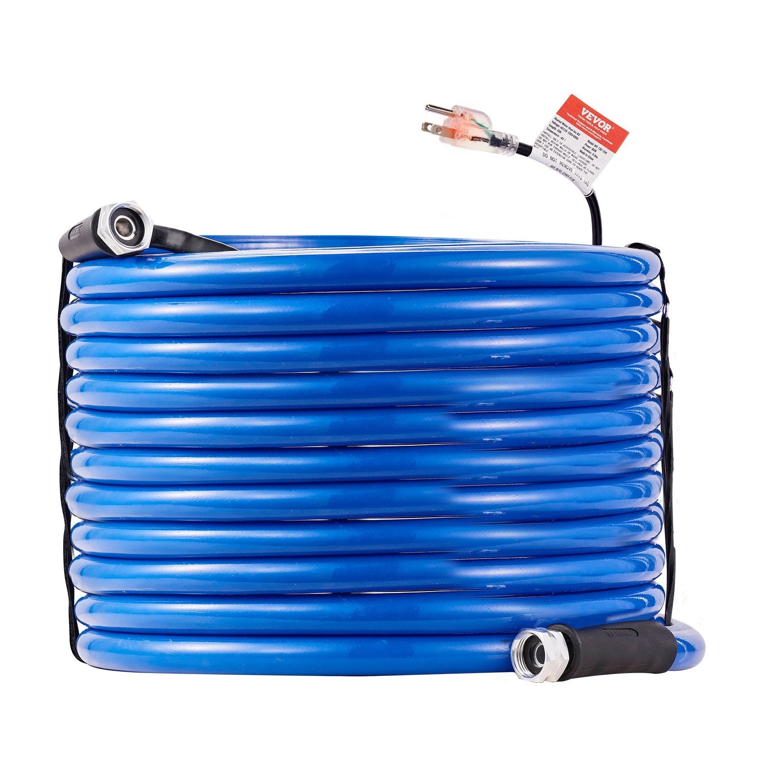 VEVOR 100ft Heated Water Hose for RV, Heated Drinking Water Hose Antifreeze to -45°F, Automatic Self-regulating, 5/8" I.D. with 3/4" GHT Adapter, Lead and BPA Free 