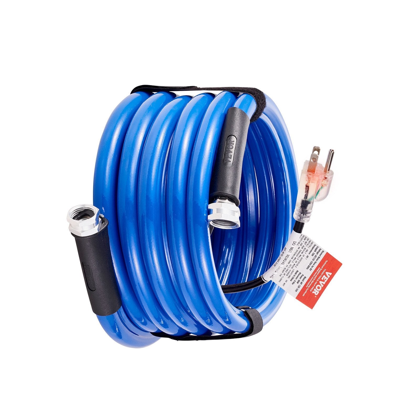 VEVOR 15ft Heated Water Hose for RV, Heated Drinking Water Hose Antifreeze to -45°F, Automatic Self-regulating, 5/8" I.D. with 3/4" GHT Adapter, Lead and BPA Free 