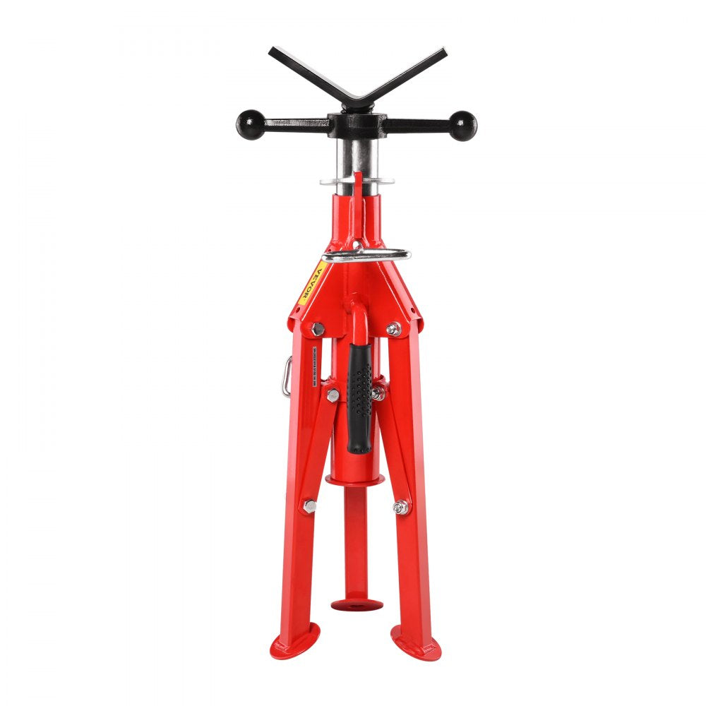 VEVOR V Head Pipe Stand 1/8\"-12\" Capacity,Adjustable Height 20\"-37\",Pipe Jack Stands 2500 lb. Load Capacity,Portable Folding Pipe Stands, Carbon Steel Body More Durable 