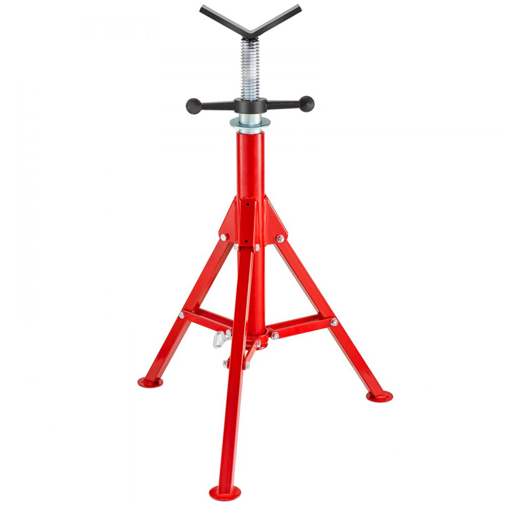 VEVOR V Head Pipe Stand Adjustable Height 28-52 Inch, Pipe Jack Stands 2500 LB. Capacity,Folding Portable Pipe Stands 1/2 to 12 Inch Pipe Supporting,Steel Jack Stands 