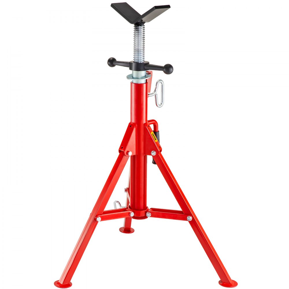 VEVOR V Head Pipe Stand Adjustable Height 28-52 Inch, Pipe Jack Stands 2500 LB. Capacity,Folding Portable Pipe Stands 1/2 to 12 Inch Pipe Supporting,Steel Jack Stands 