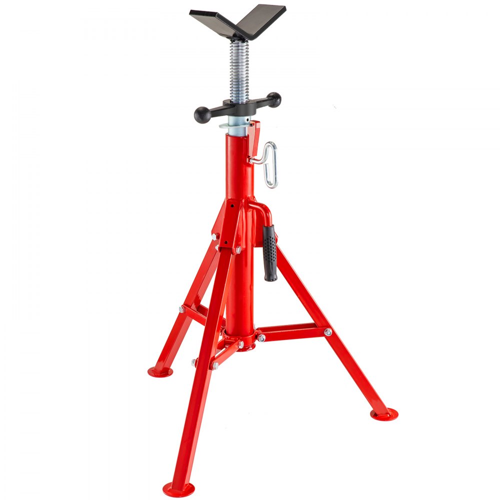 VEVOR V Head Pipe Stand Adjustable Height 28-52 Inch, Pipe Jack Stands 2500 LB. Capacity,Folding Portable Pipe Stands 1/2 to 12 Inch Pipe Supporting,Steel Jack Stands 