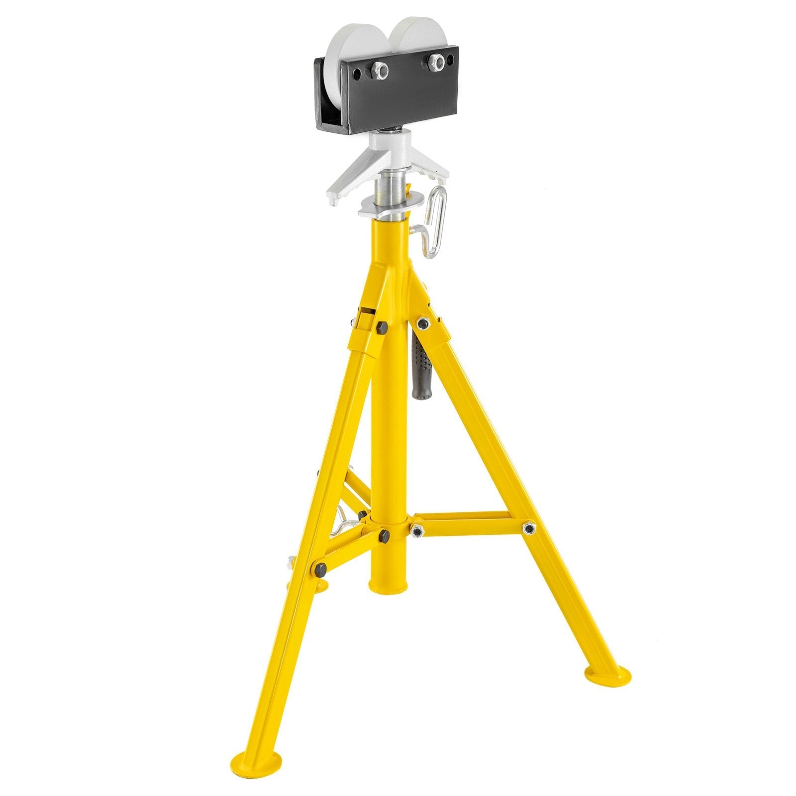 Pipe Stand Fold-a-jack Roller Head, Pipe Capacity 12", Height 32" To 55", 2500lb 