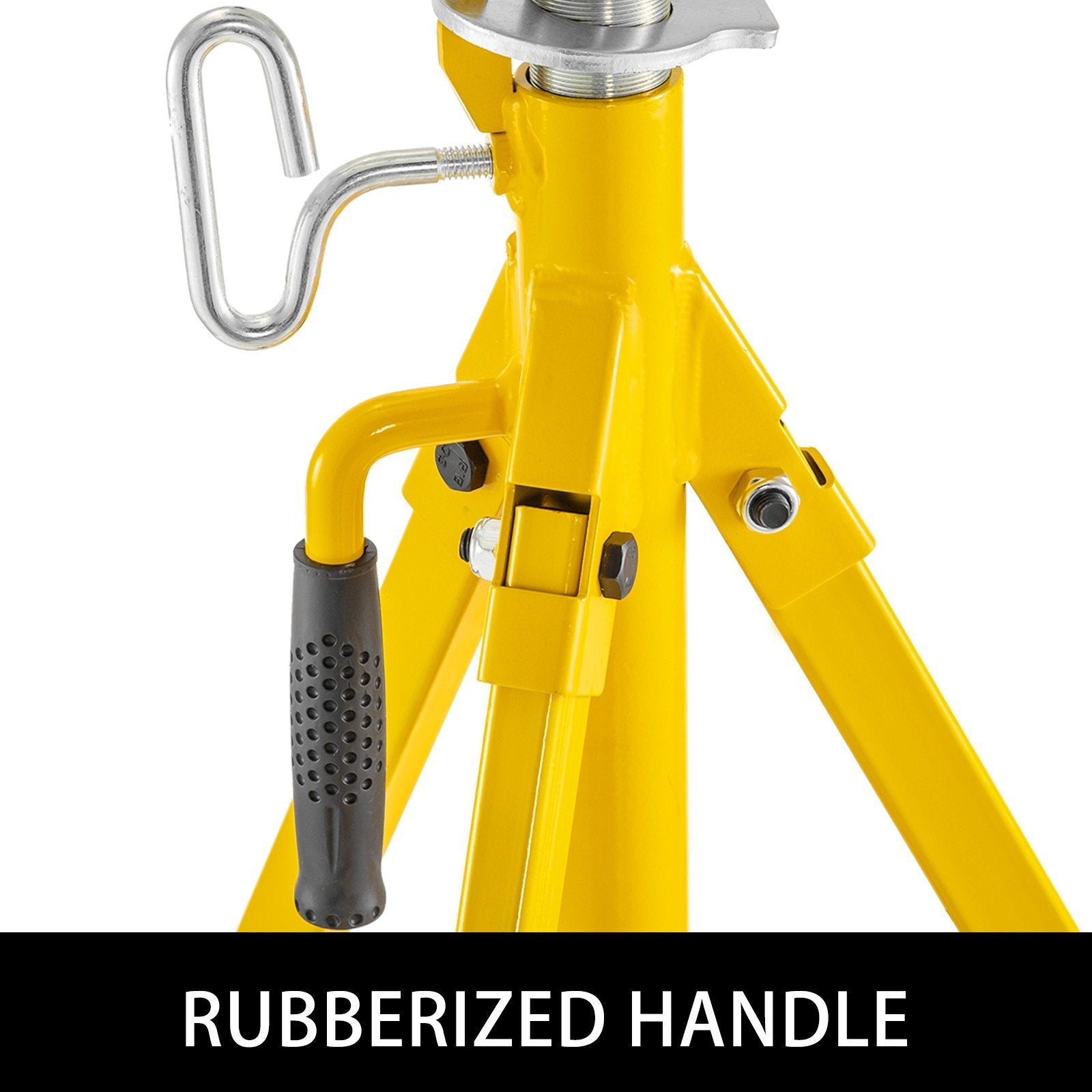 Pipe Stand Fold-a-jack Roller Head, Pipe Capacity 12", Height 32" To 55", 2500lb 