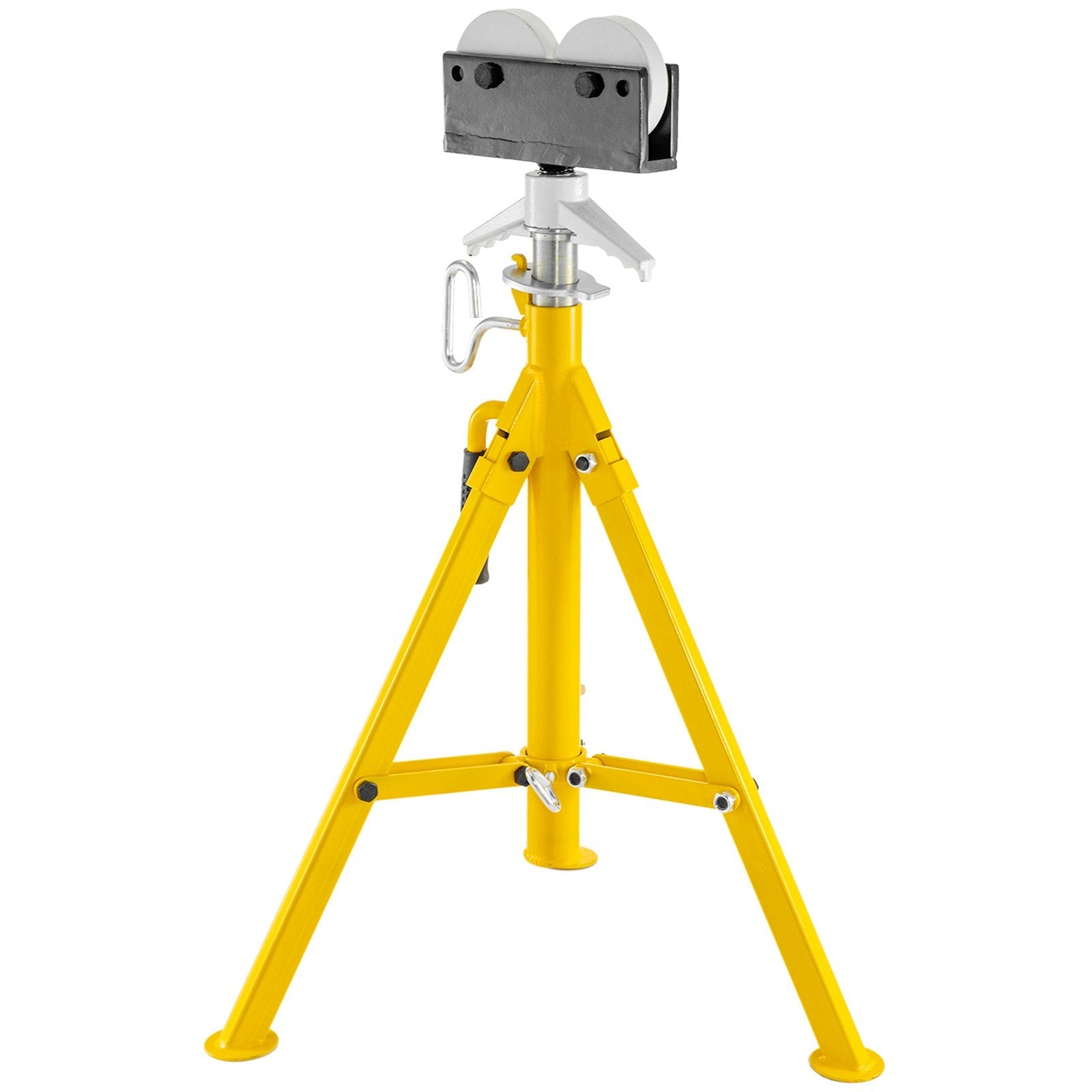 Pipe Stand Fold-a-jack Roller Head, Pipe Capacity 12", Height 32" To 55", 2500lb 