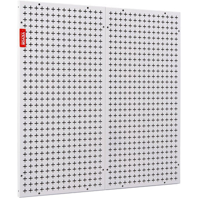 VEVOR Pegboard Wall Organizer 32" x 32", 330LBS Loading Garage Metal Pegboard Organizer, 2-Pack Wall Mount Tool Storage Peg Boards with Customized Grooves Fit 1/4" and 1/8" Hooks for Warehouse Garage 