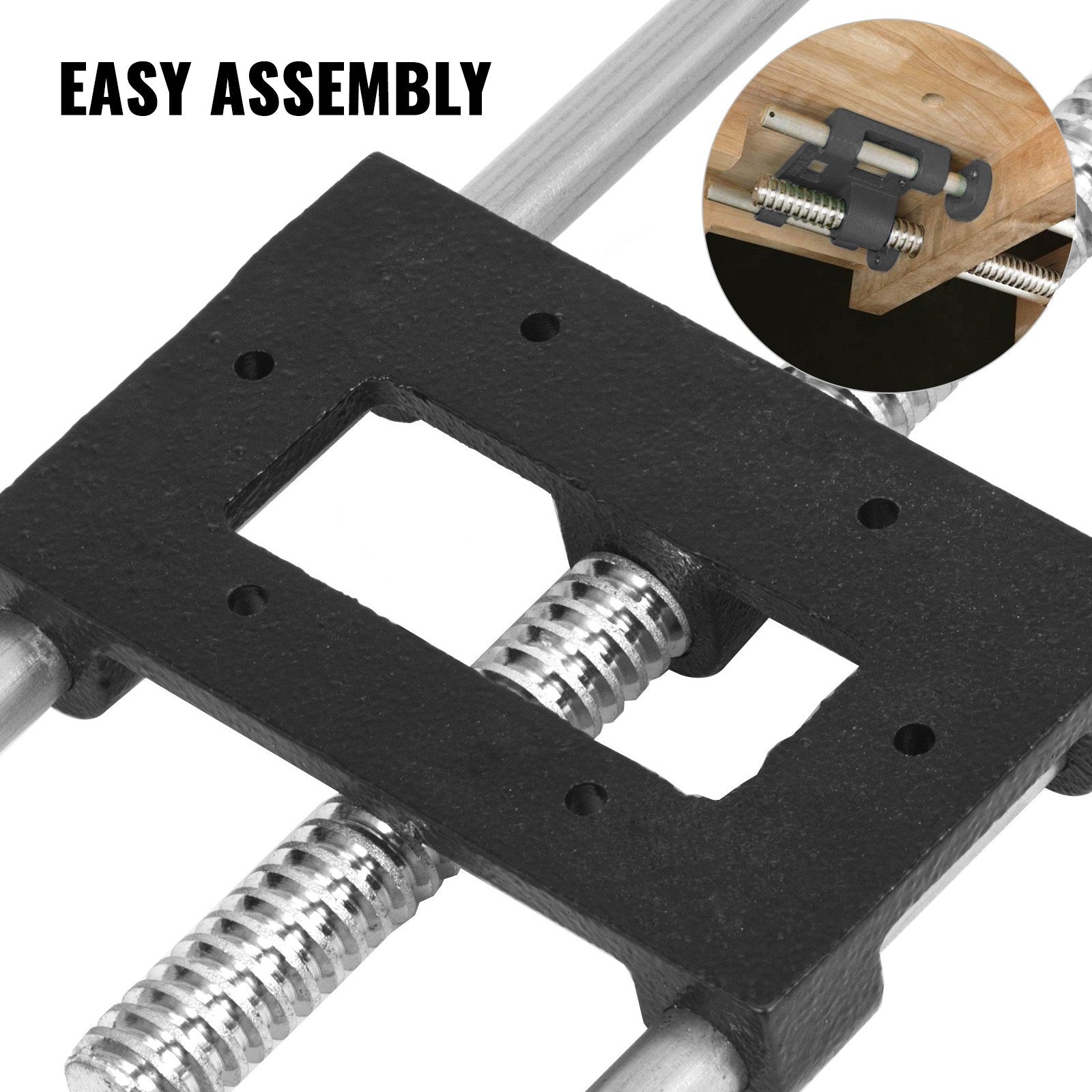 VEVOR Wood Vise 9 Inch Woodworking Vise, Heavy-Duty Steel and Cast Iron Workbench Vise, Easy-to-operate Front Vise, Durable Woodworking Bench Vise for Home, Woodworking Studios, Teaching Equipment 