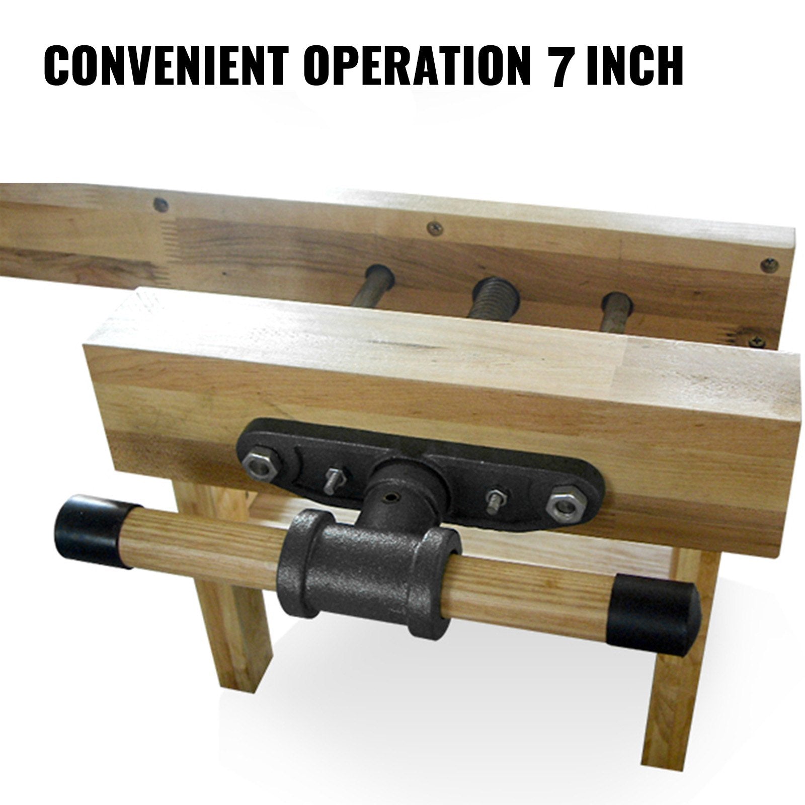 VEVOR Wood Vise 9 Inch Woodworking Vise, Heavy-Duty Steel and Cast Iron Workbench Vise, Easy-to-operate Front Vise, Durable Woodworking Bench Vise for Home, Woodworking Studios, Teaching Equipment 