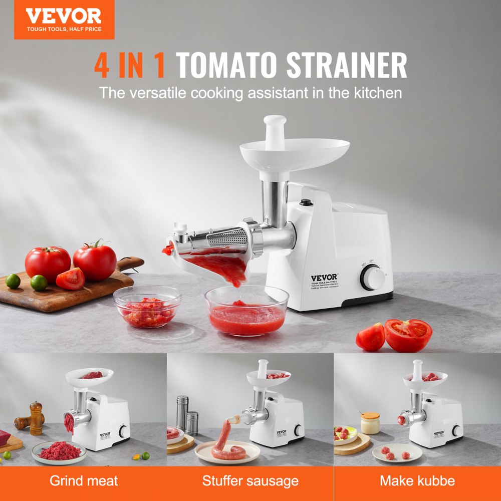VEVOR 4 LBS/Min Electric Tomato Strainer 300W Tomato Sauce Maker Machine Home 