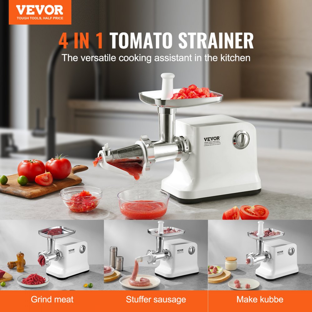 VEVOR 5.5 LBS/Min Electric Tomato Strainer 700W Tomato Sauce Maker Machine Home 
