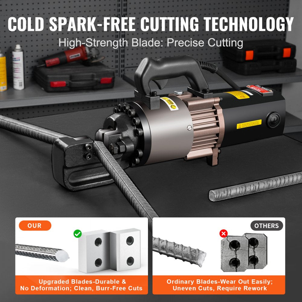 VEVOR 2000W Electric Hydraulic Rebar Cutter Cutting up to 1.1 Inch 5-28mm 