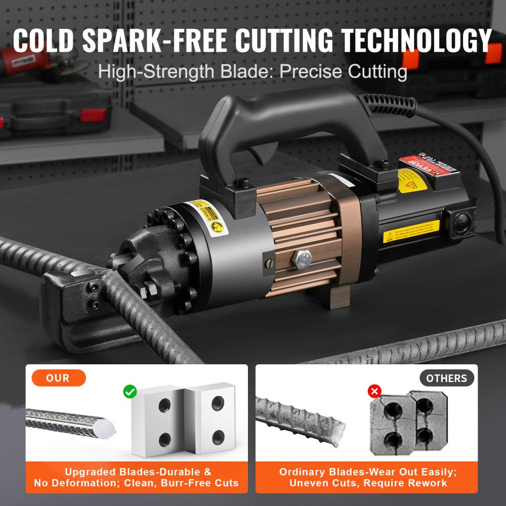VEVOR 1500W Electric Hydraulic Rebar Cutter Cutting up to 7/8 Inch #7 4-22mm 
