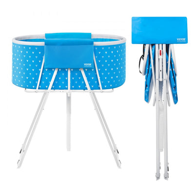 VEVOR Foldable Dog Bathtub Elevated Light Blue Pet Bathing Station for Dog & Cat 