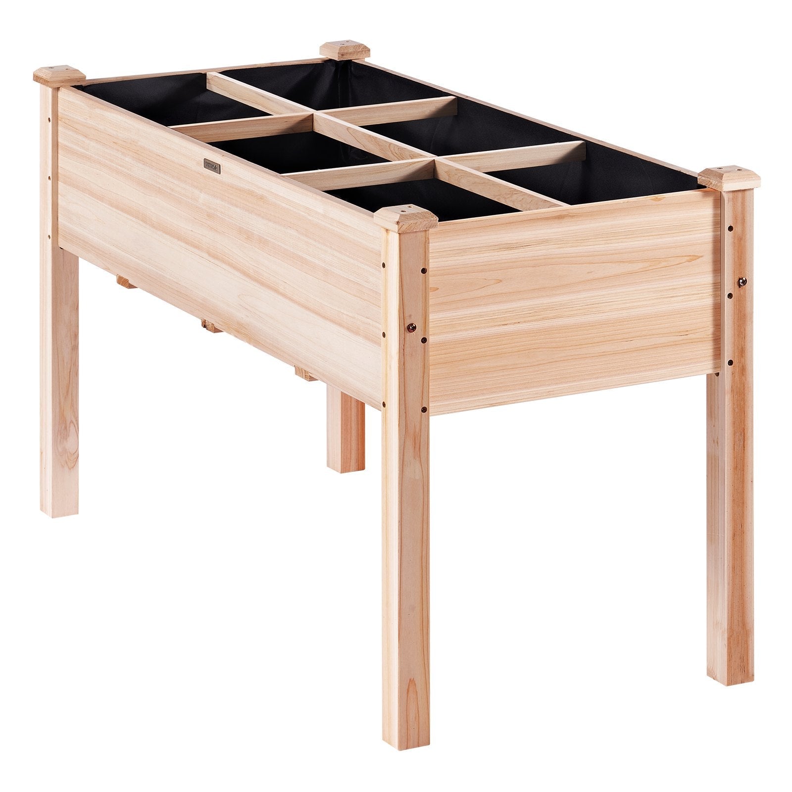VEVOR Raised Garden Bed, 47.2 x 22.8 x 30 inch Wooden Planter Box, Elevated Outdoor Planting Boxes with Legs, for Growing Flowers/Vegetables/Herbs in Backyard/Garden/Patio/Balcony, Burlywood 