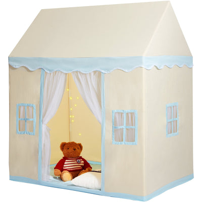 VEVOR Kids Play Tent, Kids Tent for Kids 1-5 Years Old, Toddler Tent with Mat and Tent Lamp, Tent for Kids with Windows for Indoor and Outdoor, Play House Castle Tent for Boys and Girls, Beige 