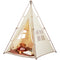 VEVOR Kids Play Tent, Teepee Tent for Kids 1-5 Years Old, Foldable Toddler Tent with Mat and Carrying Bag, Tent for Kids with Windows for Indoor and Outdoor, Kids Tent for Boys and Girls, Beige