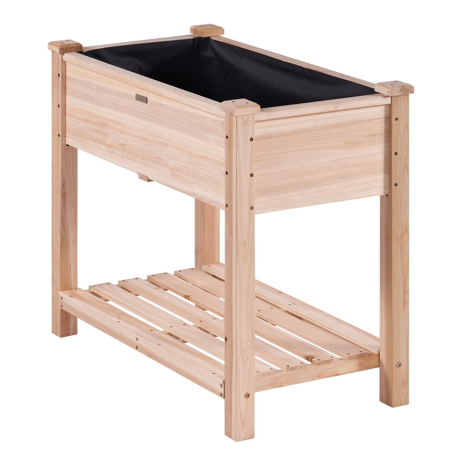 VEVOR Wooden Raised Garden Bed Planter Box 33.9x18.1x30" Flower Vegetable Herb 