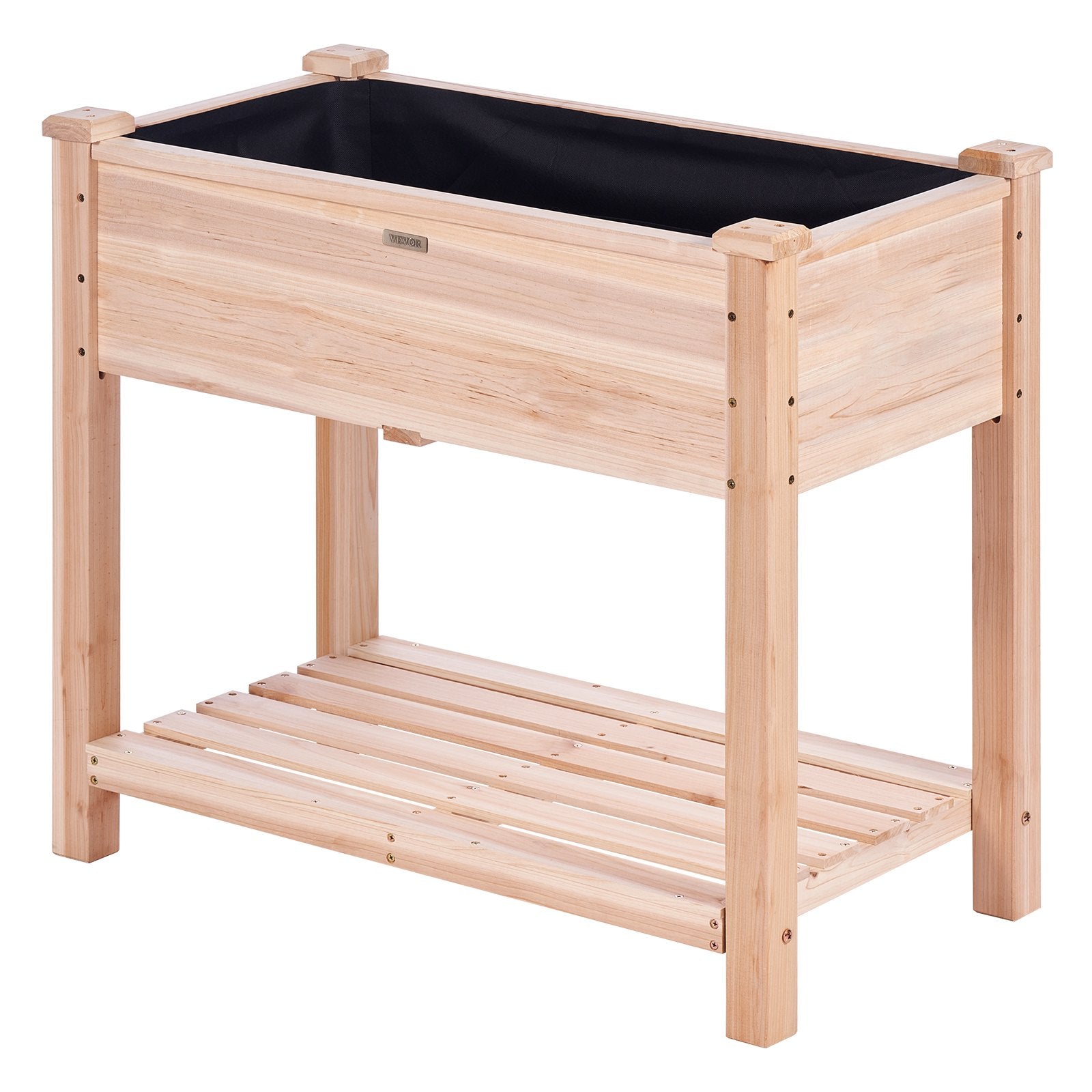 VEVOR Wooden Raised Garden Bed Planter Box 33.9x18.1x30" Flower Vegetable Herb 