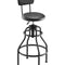 VEVOR Shop Stool Adjustable Height Garage Work Seat 300 lbs Load with Backrest