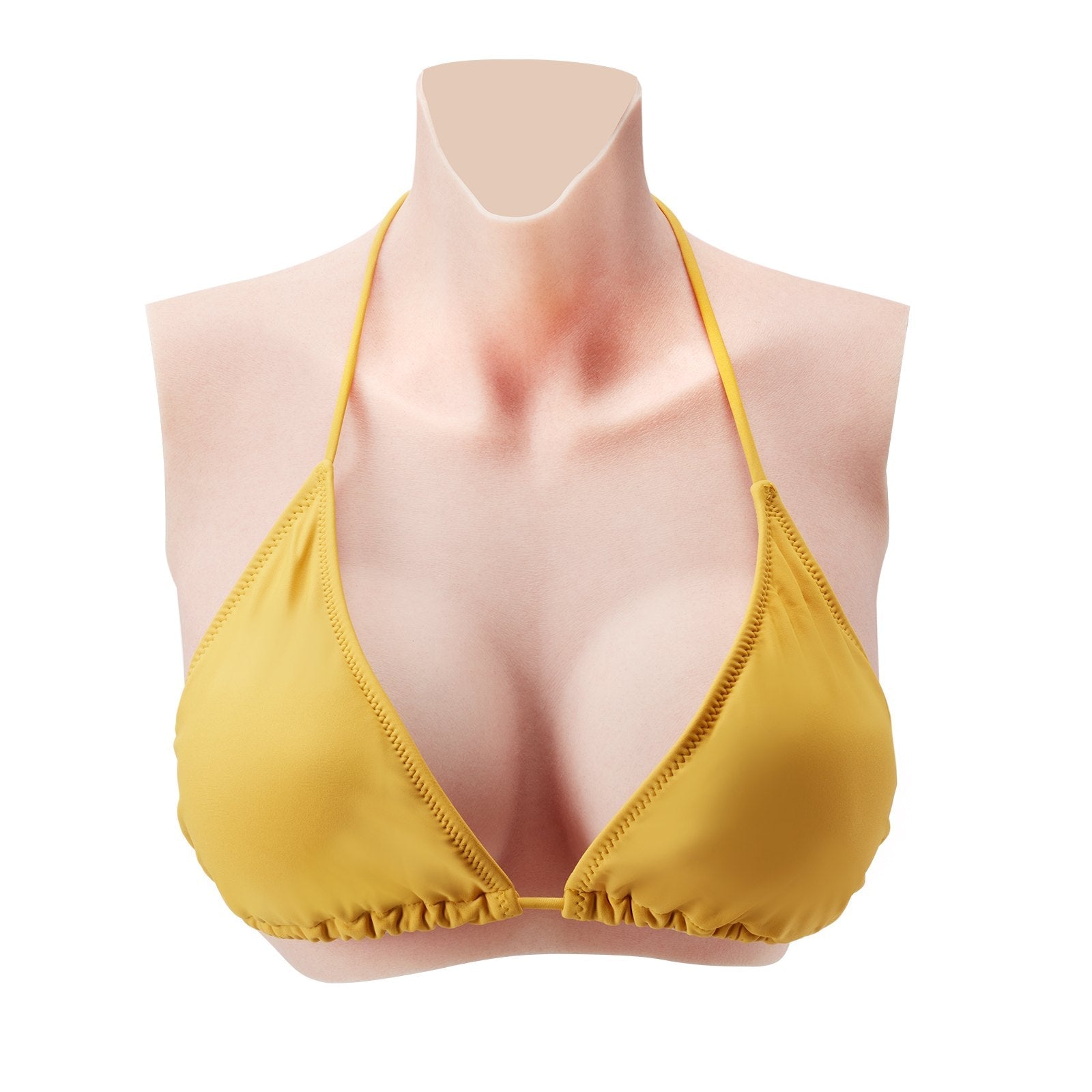 VEVOR Silicone Breastplate D-Cup High Neck Fake Breasts for Cosplay Drag Queen 