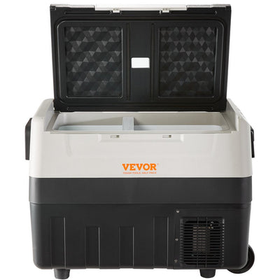 VEVOR Car Refrigerator, 12 Volt Car Refrigerator Fridge, 37 QT/35 L Dual Zone Portable Freezer, -4?-50? Adjustable Range, 12/24V DC and 100-240V AC Compressor Cooler for Outdoor, Camping, Travel, RV 