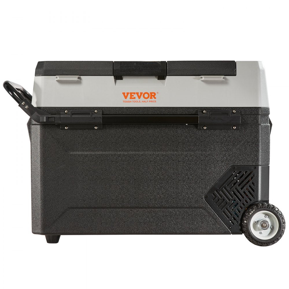 VEVOR Car Refrigerator, 12 Volt Car Refrigerator Fridge, 40QT/38L Dual Zone Portable Freezer, -4?-50? Adjustable Range, 12/24V DC and 100-240V AC Compressor Cooler for Outdoor, Camping, Travel, RV 