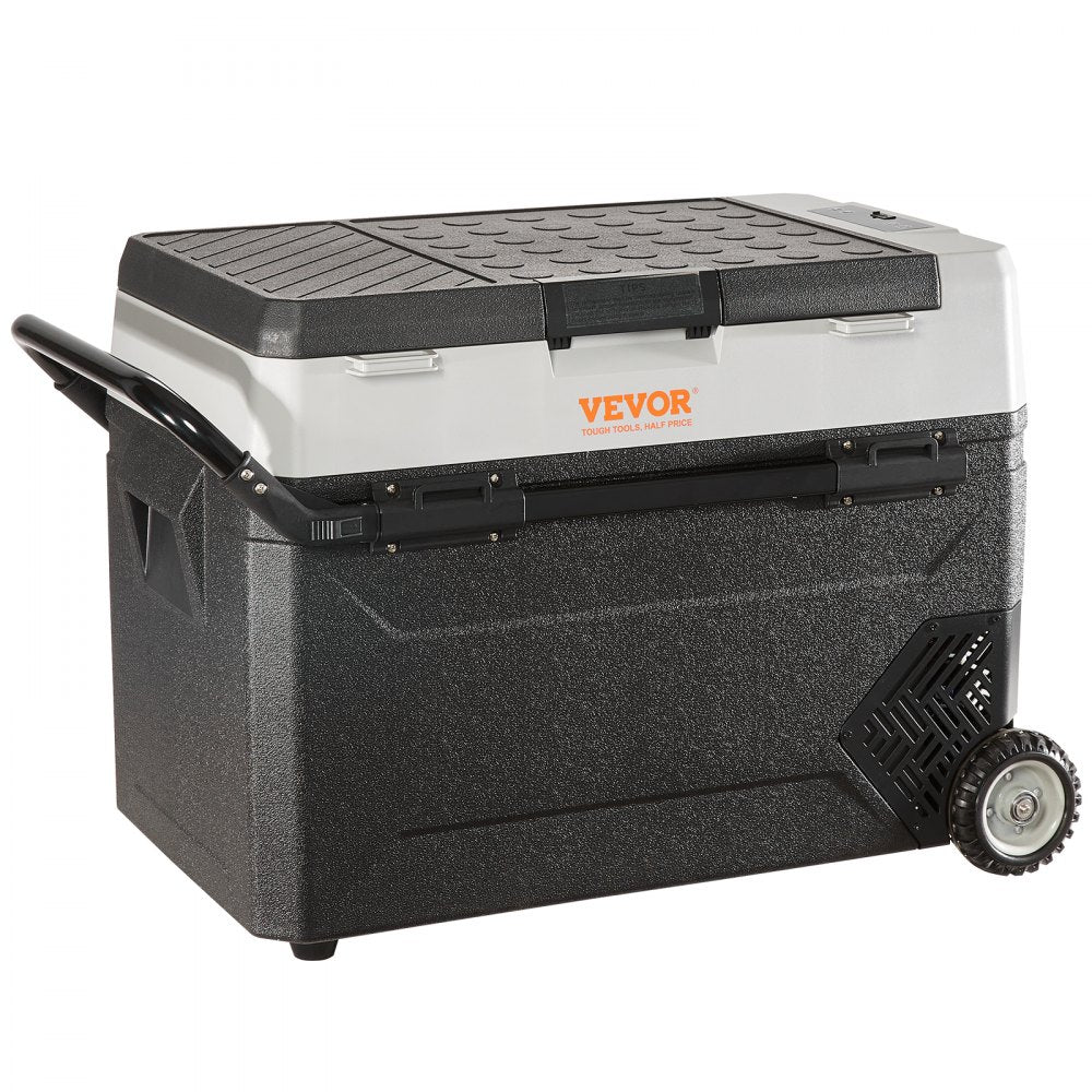 VEVOR Car Refrigerator, 12 Volt Car Refrigerator Fridge, 40QT/38L Dual Zone Portable Freezer, -4?-50? Adjustable Range, 12/24V DC and 100-240V AC Compressor Cooler for Outdoor, Camping, Travel, RV 